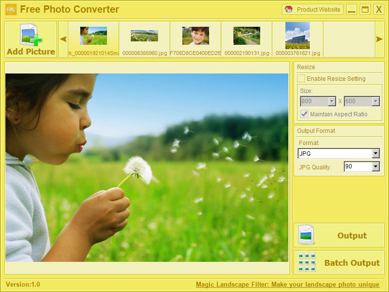Screenshot for Free Photo Converter 1.1 Build 1228